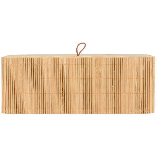 Scatola in bamboo, con coperchio, con 6 scomparti