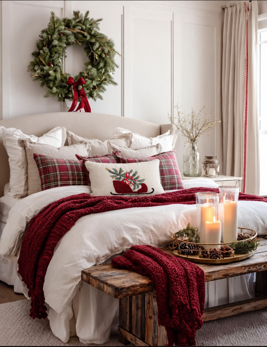 Cuscino Sleigh con imbottitura, 50x30 cm