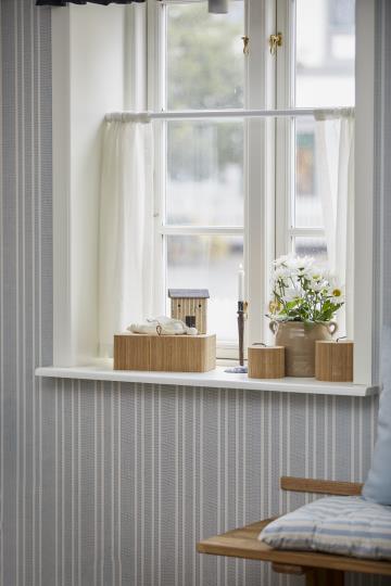 Scatola in bamboo, con coperchio, con 6 scomparti