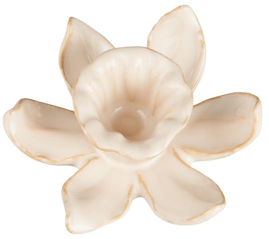 Portacandele Narciso colore Butter cream