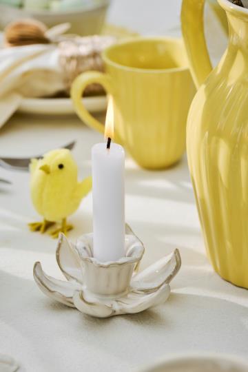 Portacandele Narciso colore Butter cream