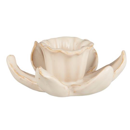 Portacandele Narciso colore Butter cream
