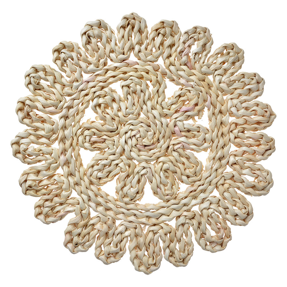 Tovaglietta Fiore in paglia naturale ø 30 cm