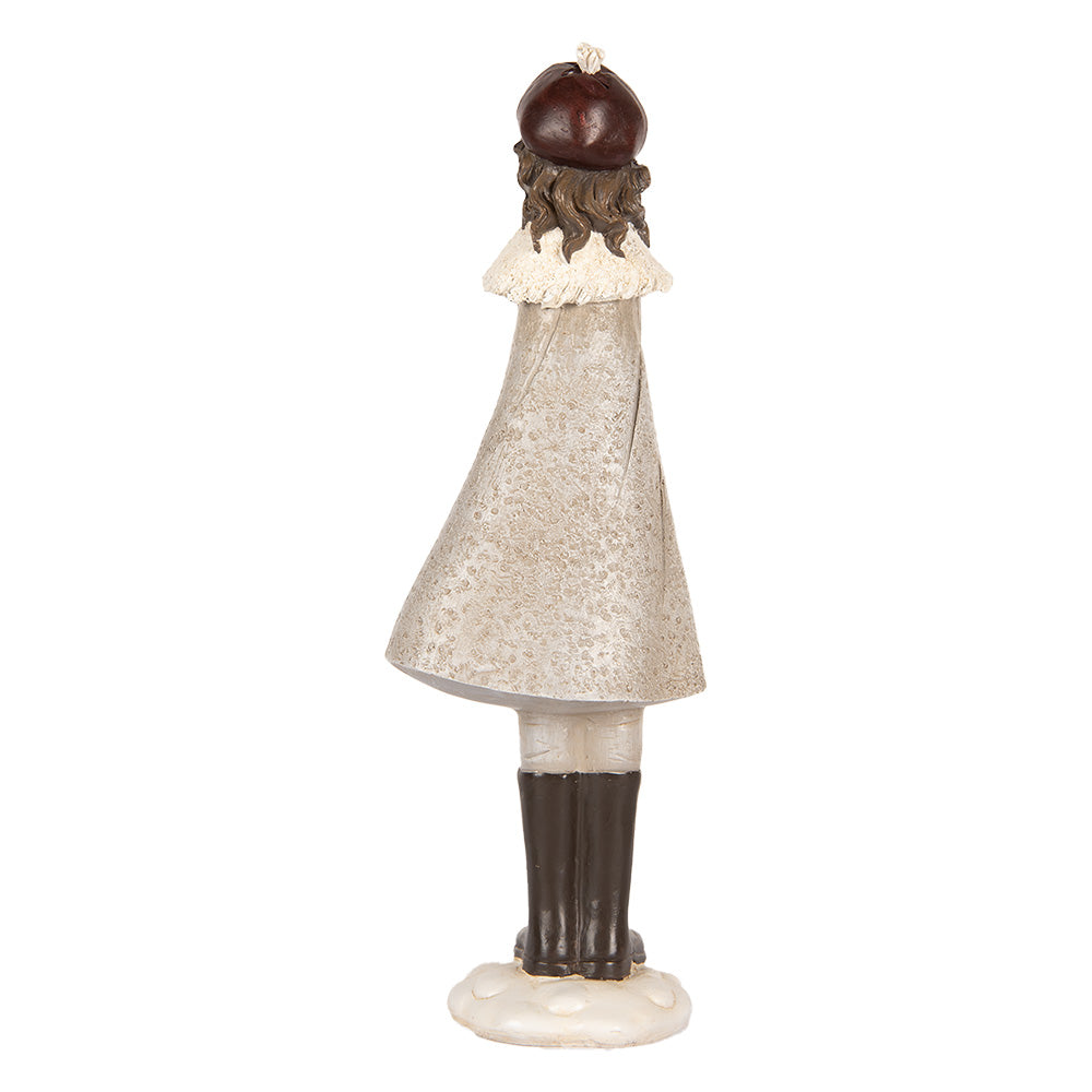 Statua Bambina con ghirlanda h 30x10x8 cm