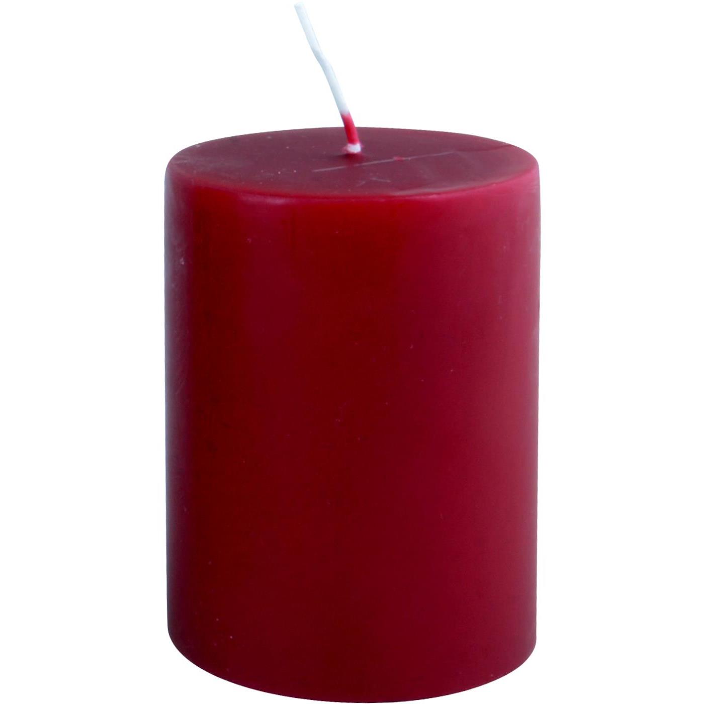 Candela rosso scuro h 10cm ø 7cm