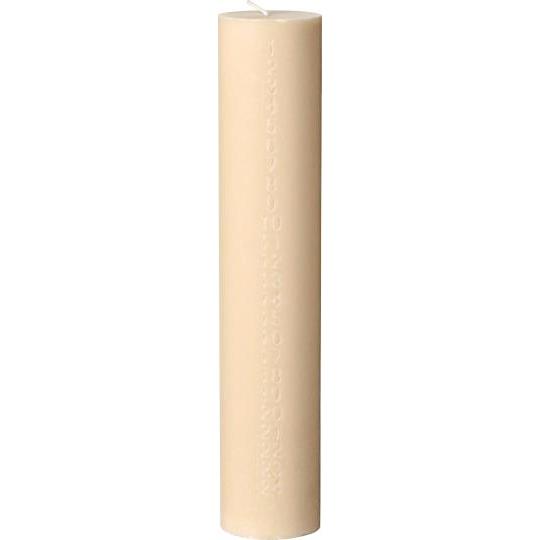 Candela dell'avvento con numeri in rilievo 1-24 colore bianco latte h 30 Ø 6