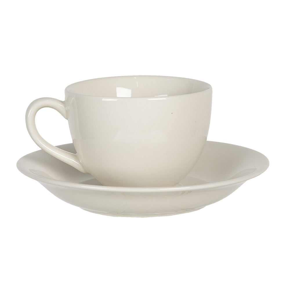Tazza con cervo con piattino bianco 200 ml