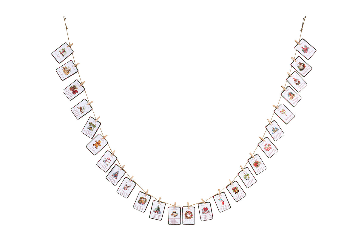 Calendario dell'avvento, 25 carte, 7,2 x 10,4 cm