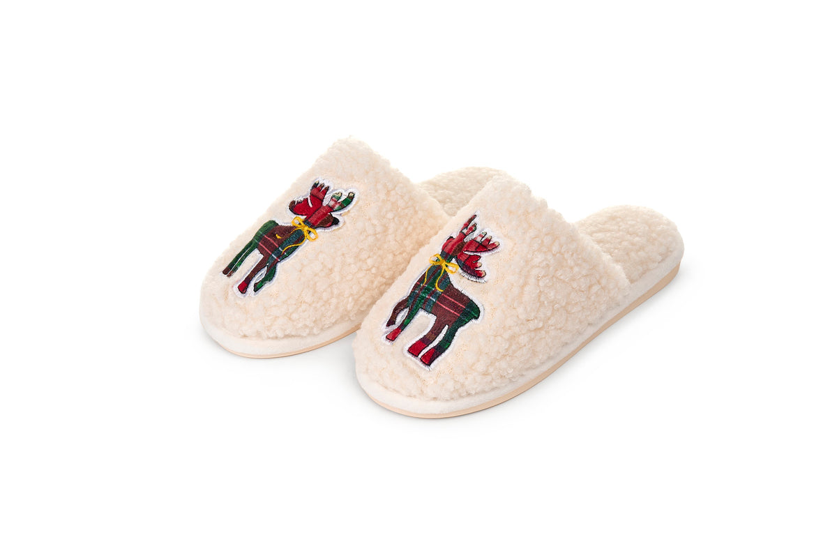 Ciabatte orsetto con renna tartan, Varie misure