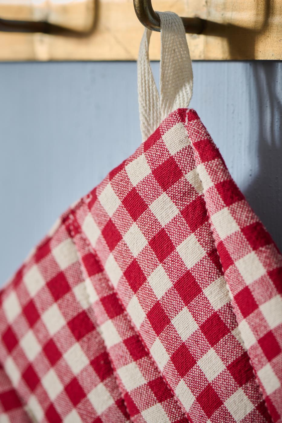 Presina a quadretti Vichy colore rosso 20x21,5 cm
