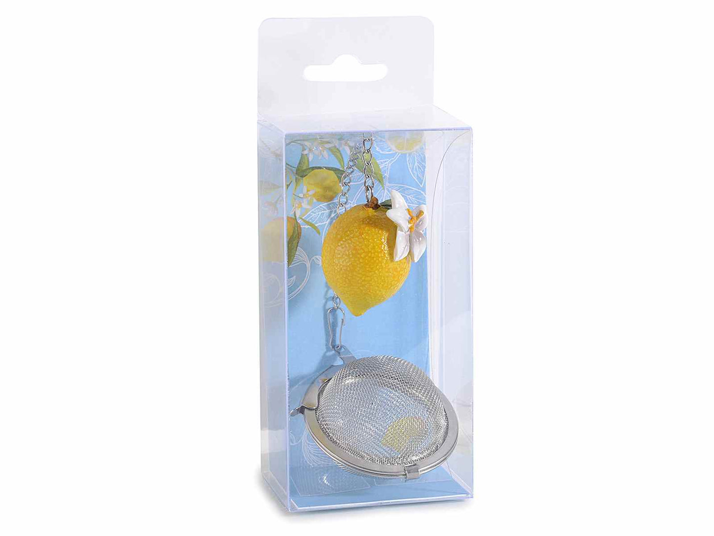 Infusore in acciaio con limone in resina