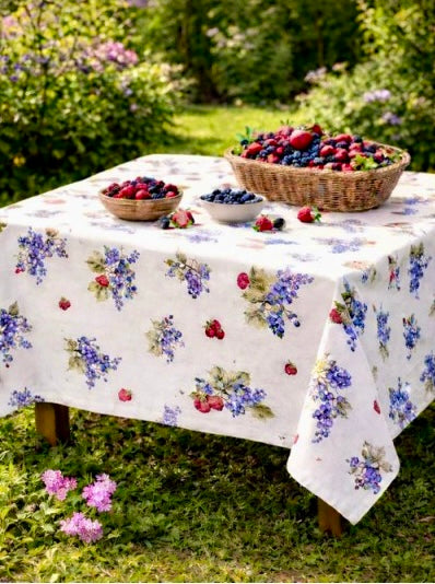 Tovaglia Frutti di bosco, 6 p. 140x180 cm