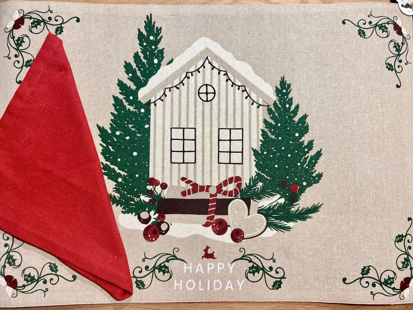 Tovaglietta americana con tovagliolo 6 varianti 33x48/40x40cm