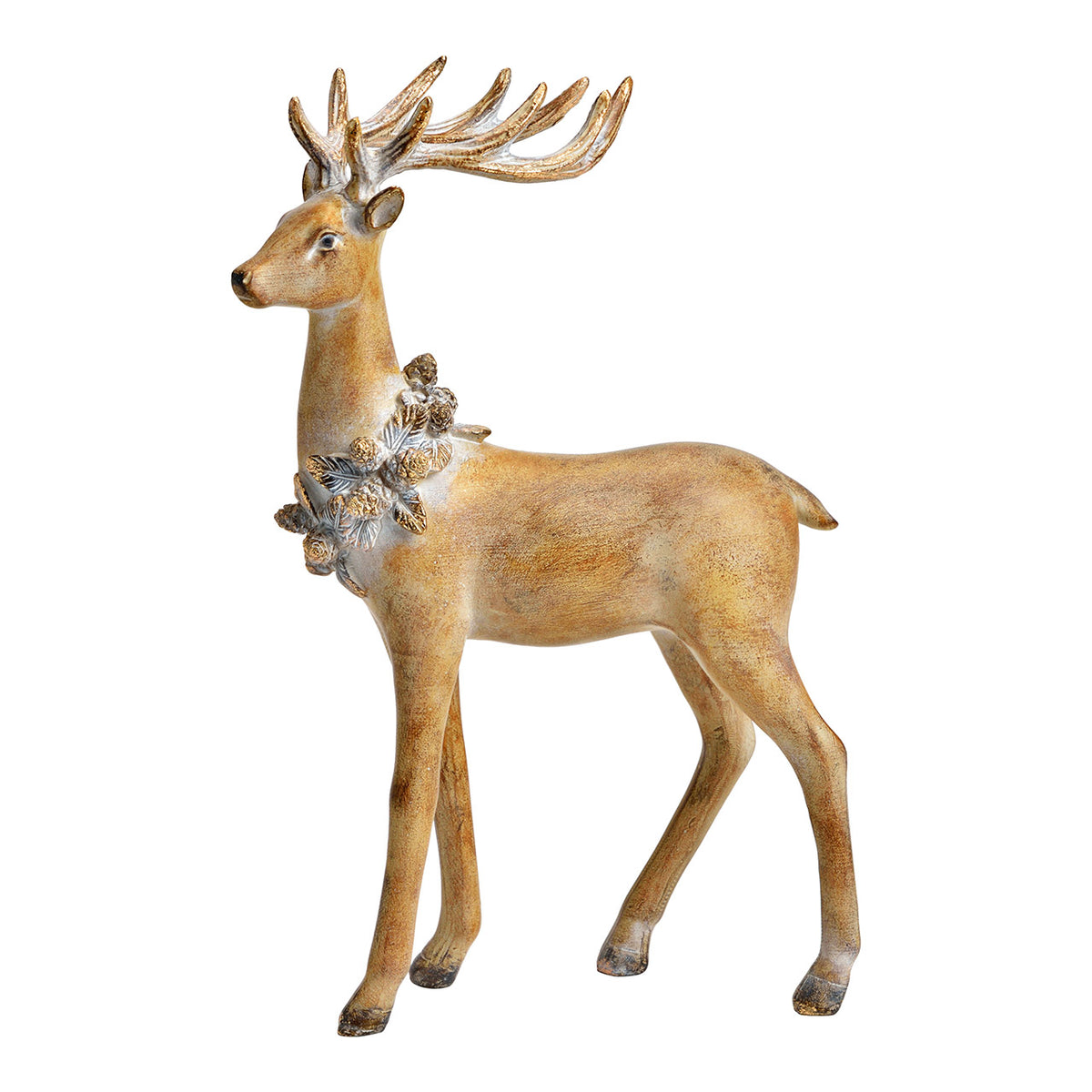 Cervo con corona, h28x18x9 cm