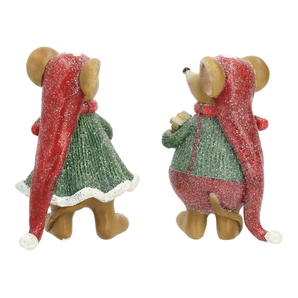 Topolini Natalizi, 2 VARIANTI, h 12x7x6 cm