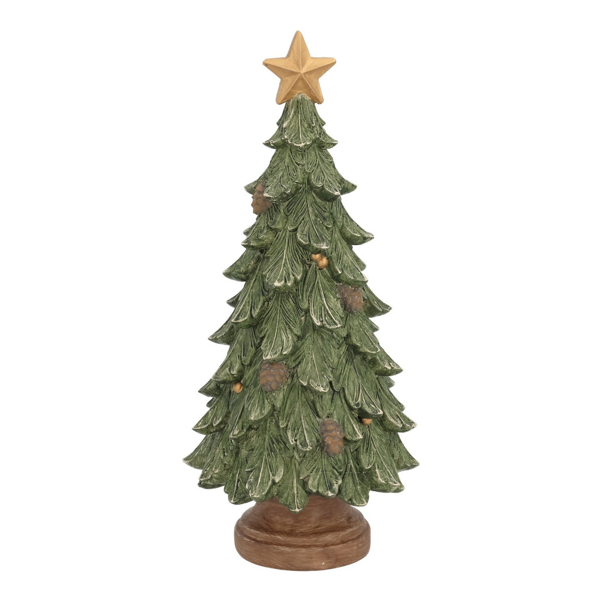 Albero di Natale con stella, h 29x13 cm