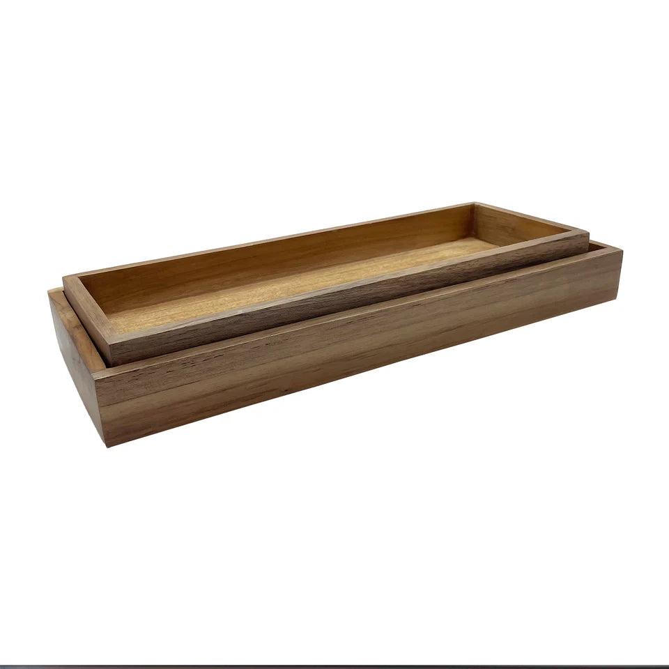 Vassoio in legno rettangolare, 2 VARIANTI