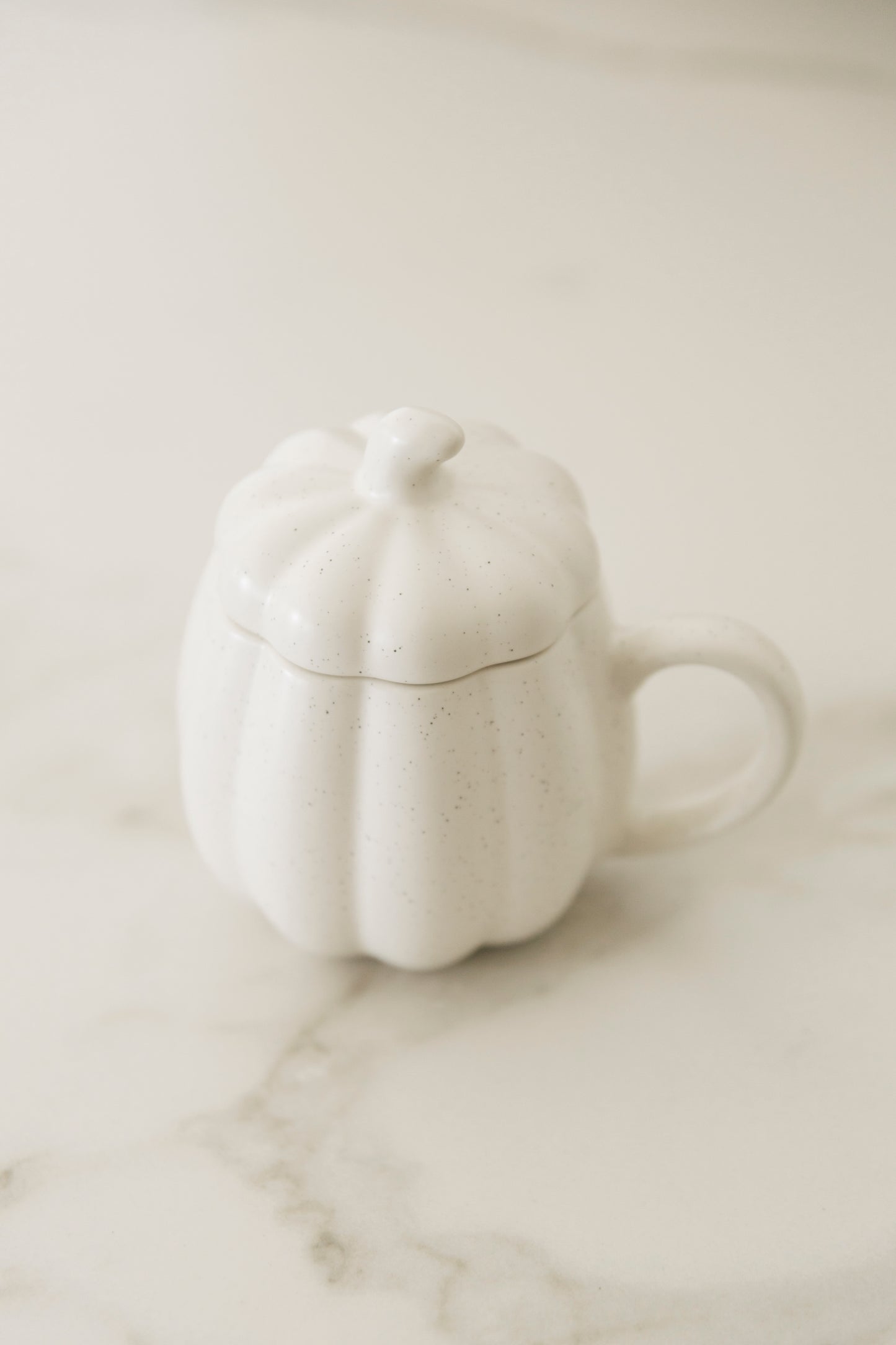Tazza a forma di zucca bianca,