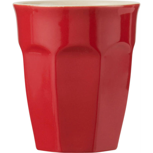 Tazza bicchiere da caffelatte rosso fragola 9,5x8,5 cm