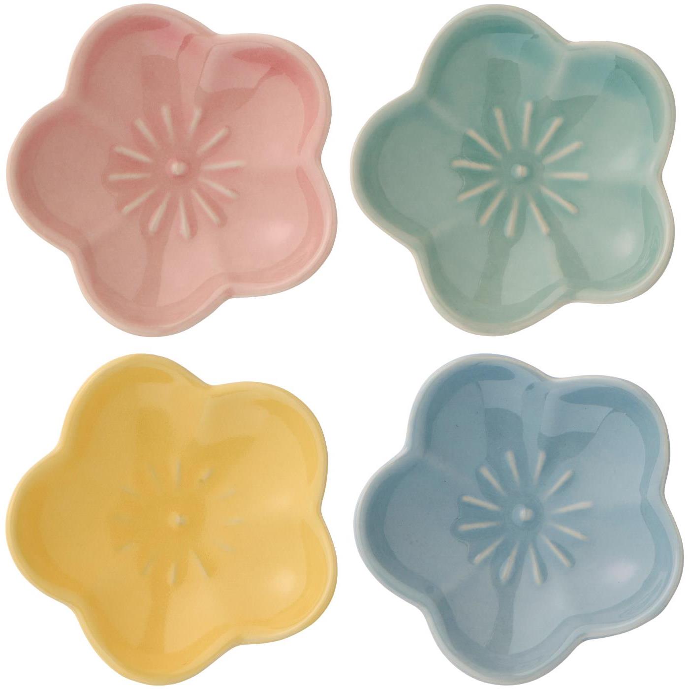 Ciotola a forma di fiore, set 4 colori, Ø: 7,5 cm
