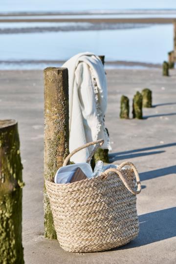 Borsa da spiaggia in erba marina 60x30x24 cm