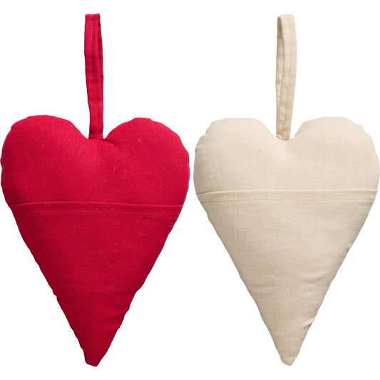 Cuore con tasca sul davanti in tessuto morbidi 2 assortiti, 17x23x5 cm