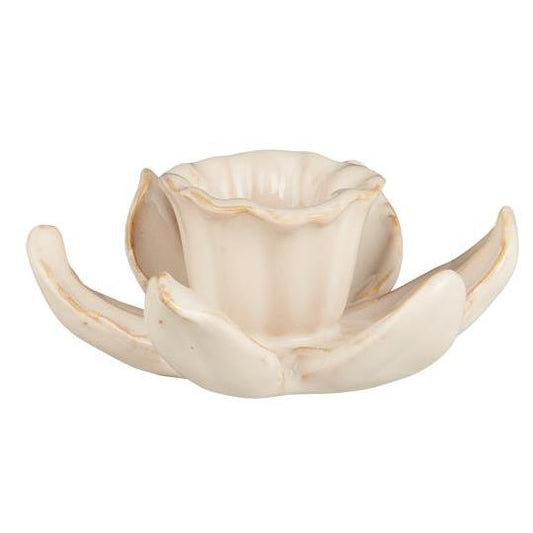 Portacandele Narciso colore Butter cream