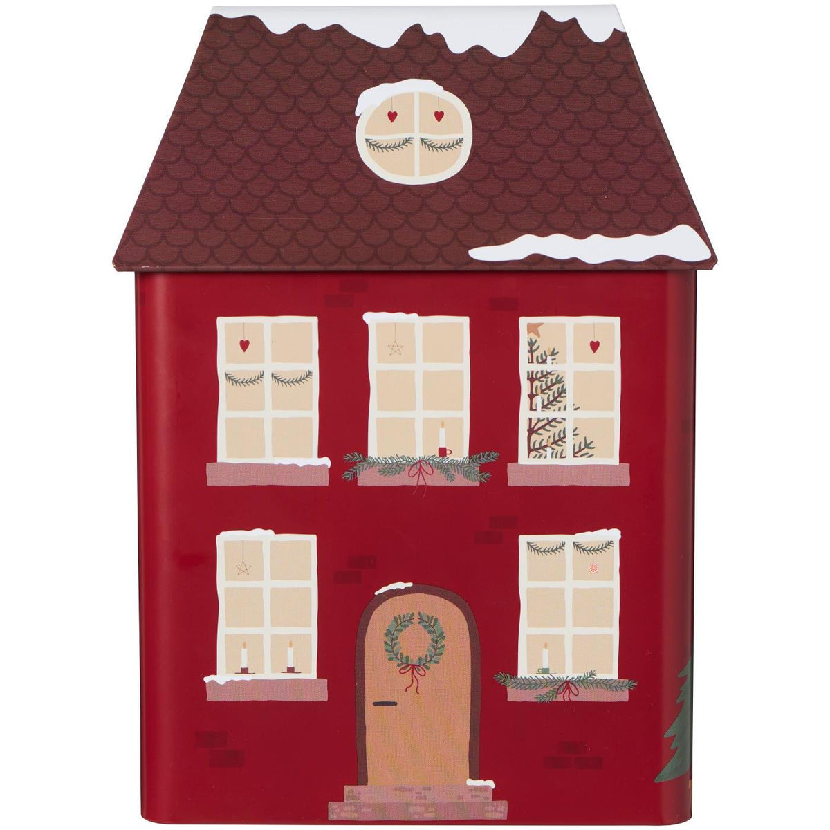 Scatola Casa di Natale in latta h 25x10x9,7 cm