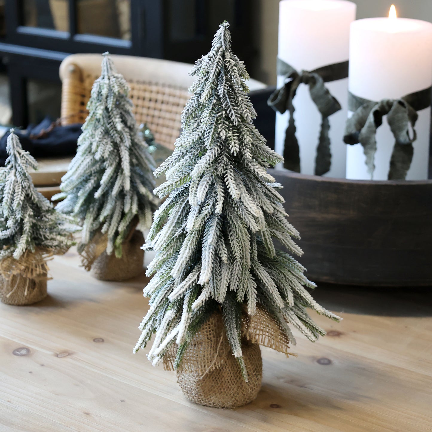 Pino innevato h 35 cm