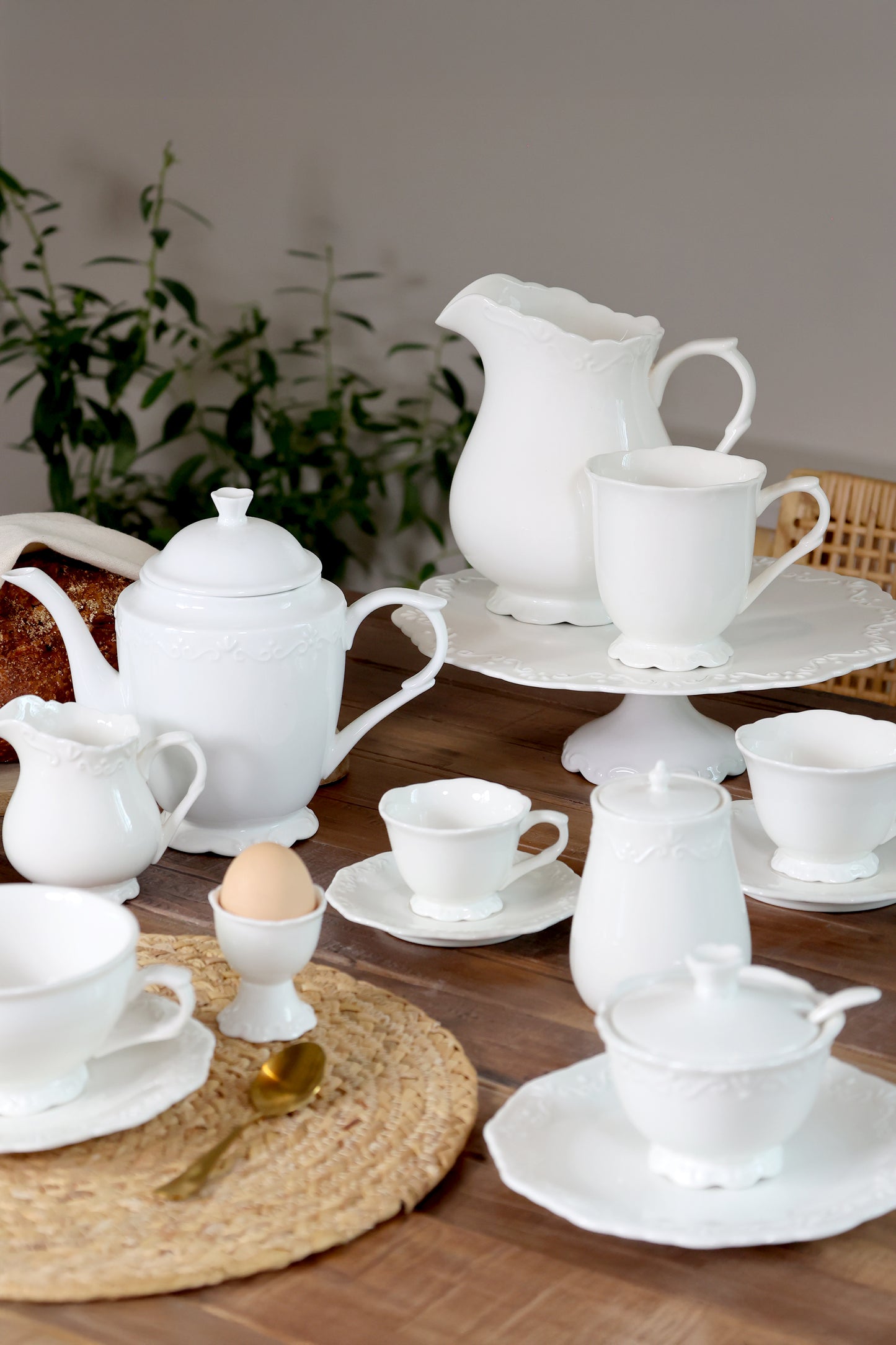 Tazzina da caffè con piattino Provenza, in porcellana