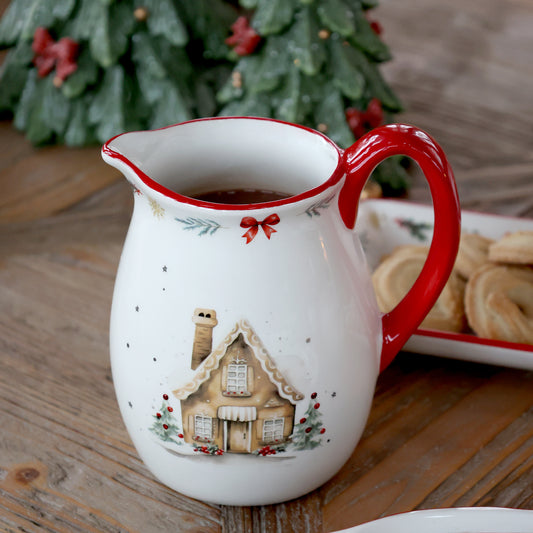Brocca Chalet de Noël, h 14x11 cm, 800 ml