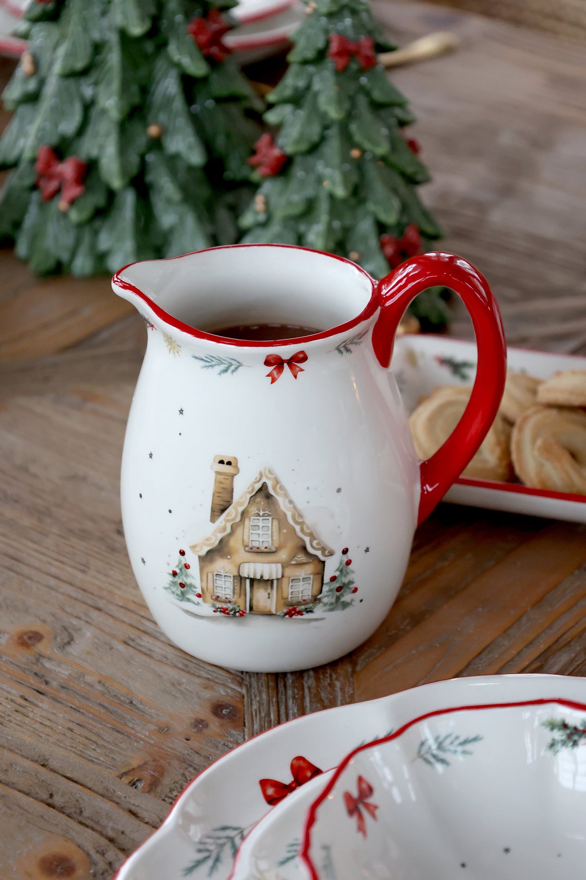 Brocca Chalet de Noël, h 14x11 cm, 800 ml