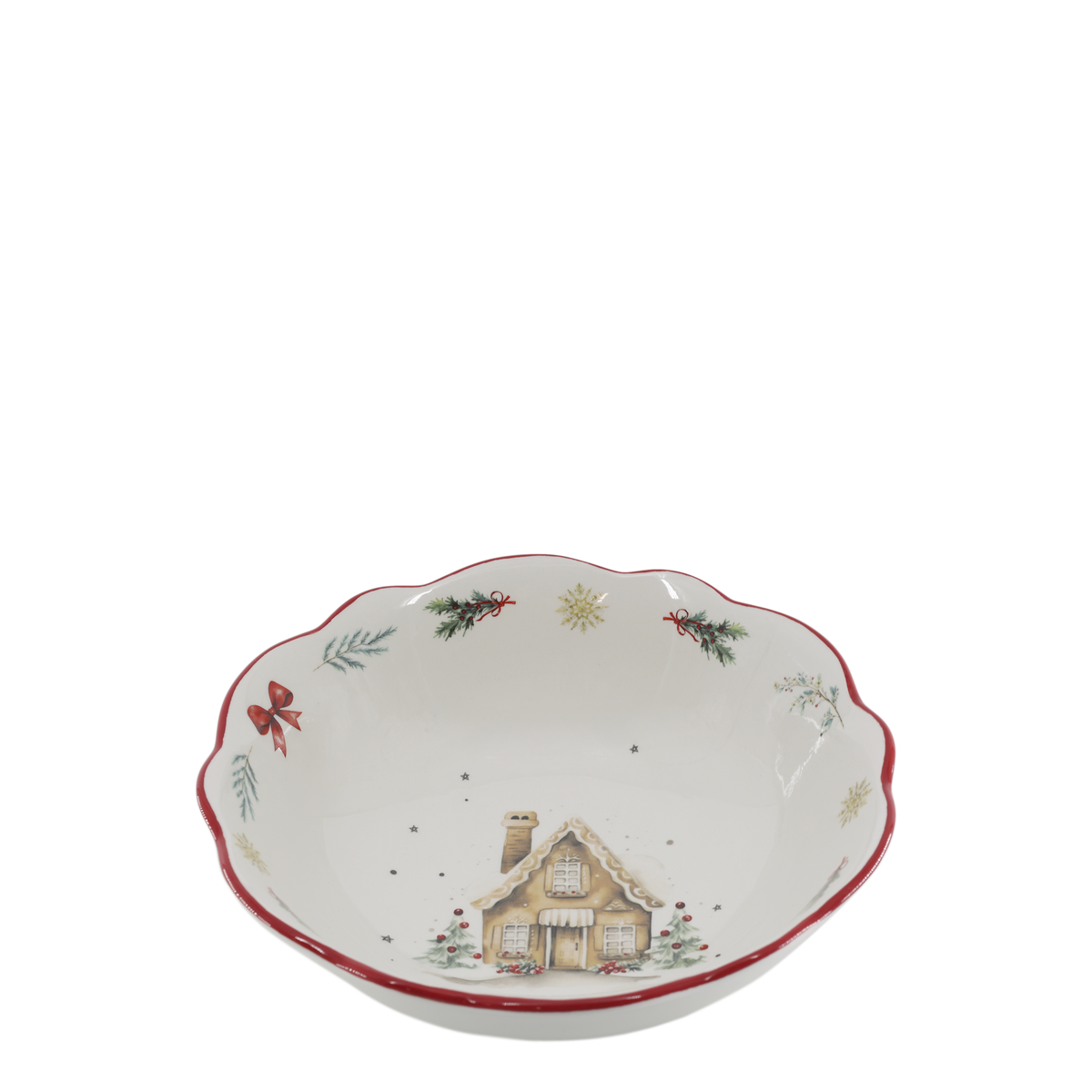 Ciotola Chalet de Noël, h 4,5x14 cm