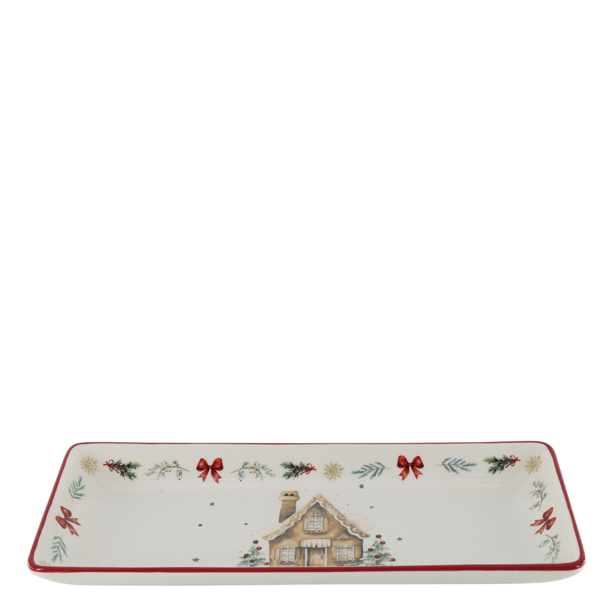 Vassoio Chalet de Noël, 28x12x3,5 cm