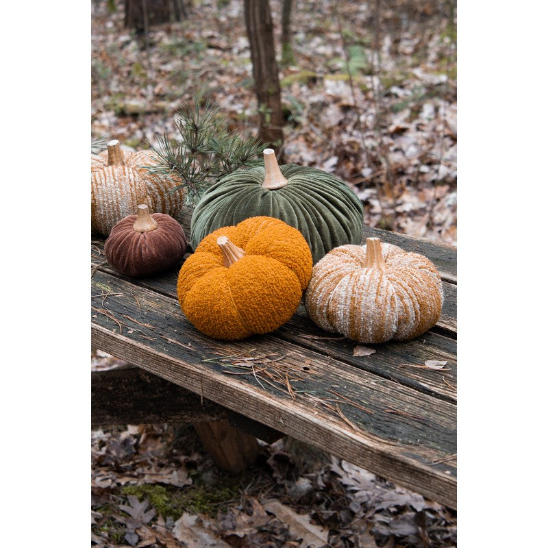 Zucca arancio in tessuto ø 15x12 cm