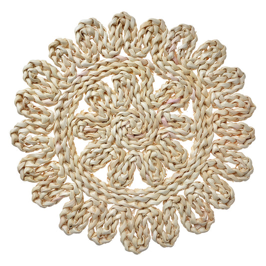 Tovaglietta Fiore in paglia naturale ø 30 cm