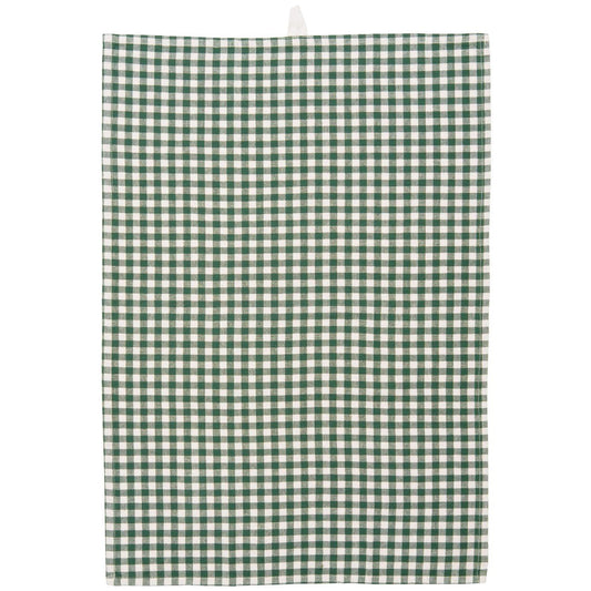 Strofinaccio a quadretti Vichy colore verde scuro 50x70 cm