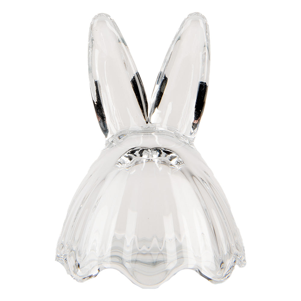 Barattolo in vetro a forma di uovo ncon orecchie, ø 6x11 cm