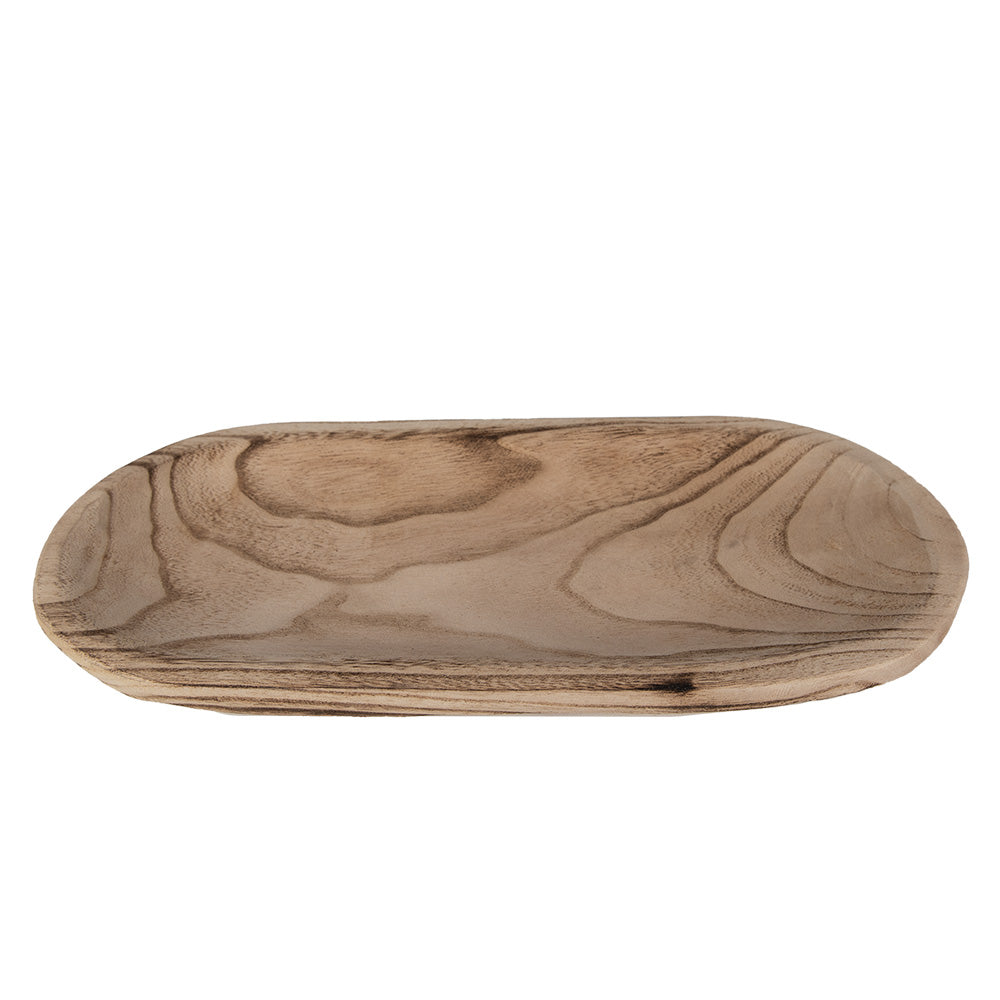 Vassoio in legno naturale 40x18x4 cm