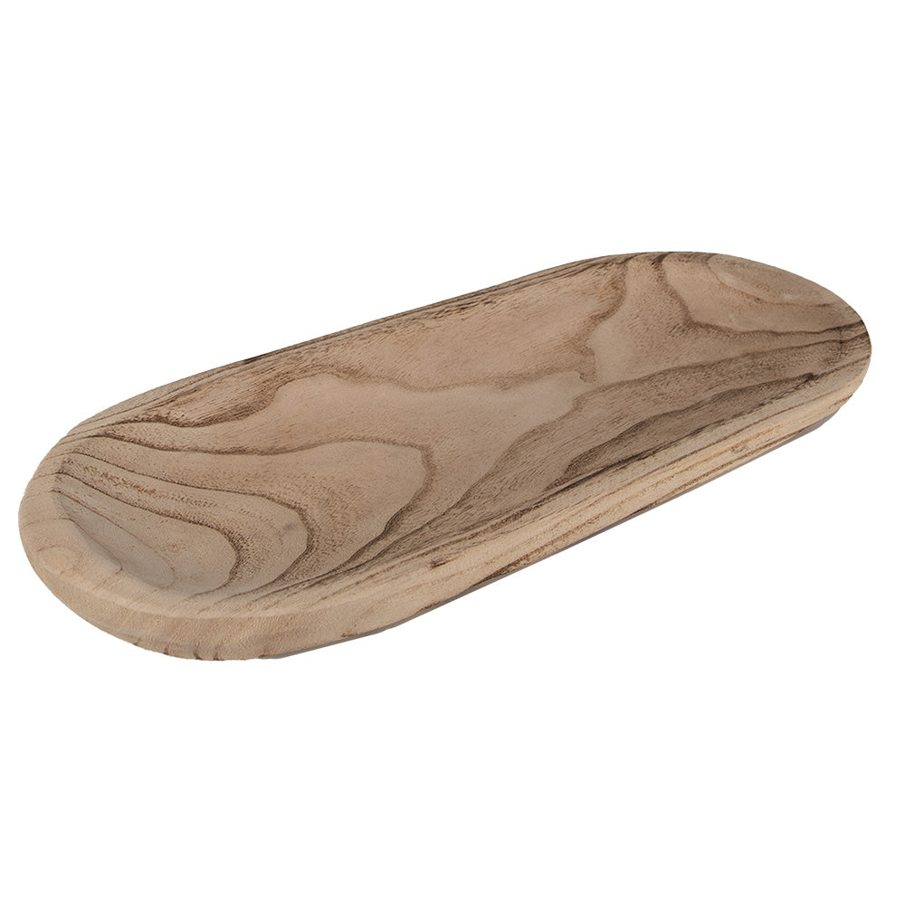 Vassoio in legno naturale 40x18x4 cm