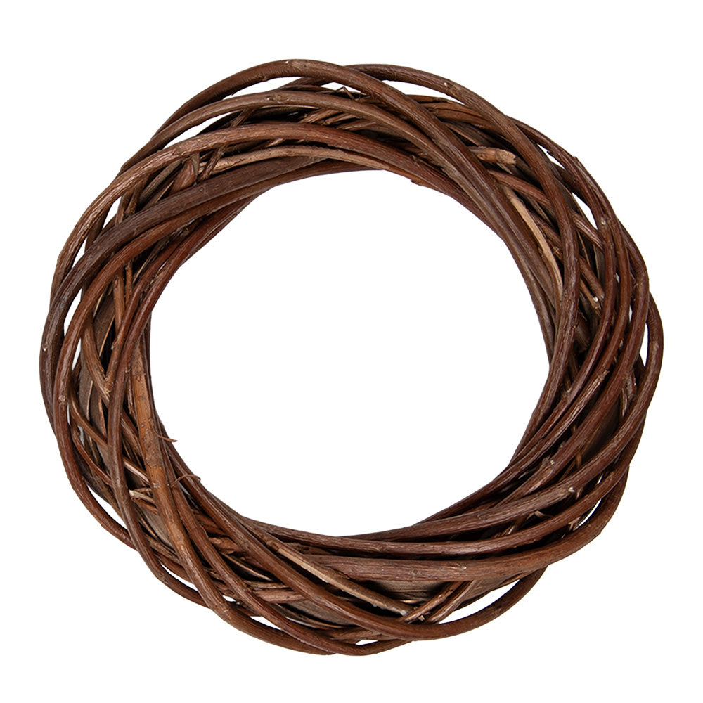 Ghirlanda in rattan marrone ø 20x4 cm
