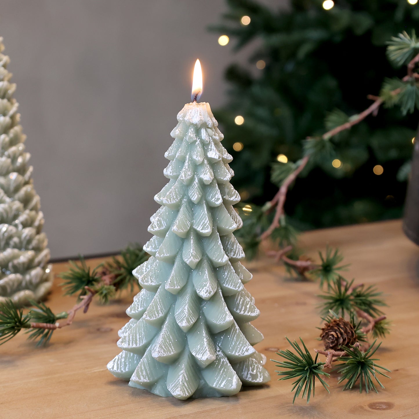 Candela pino,  h 18,5 ø 10 cm