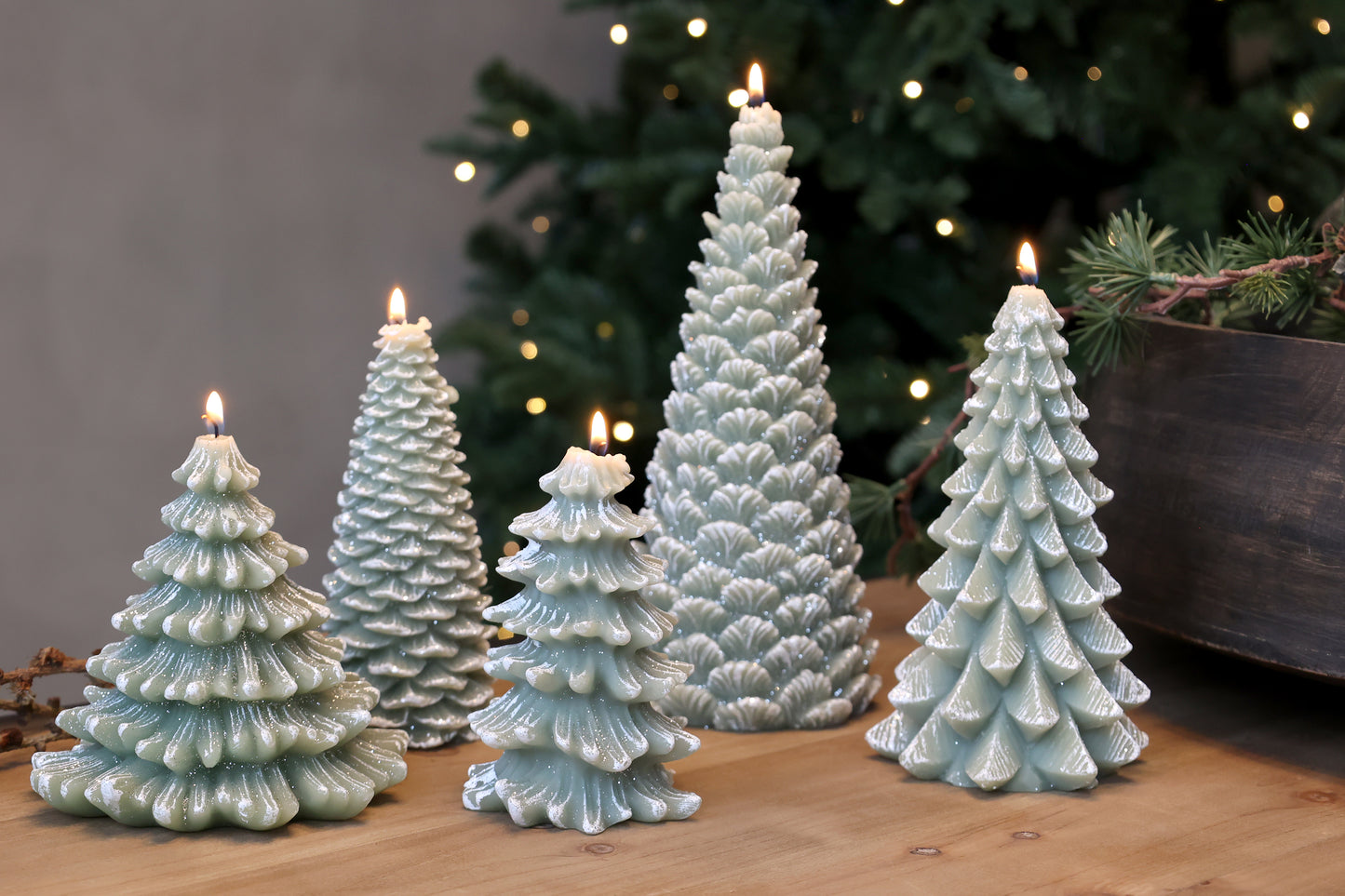 Candela pino,  h 18,5 ø 10 cm