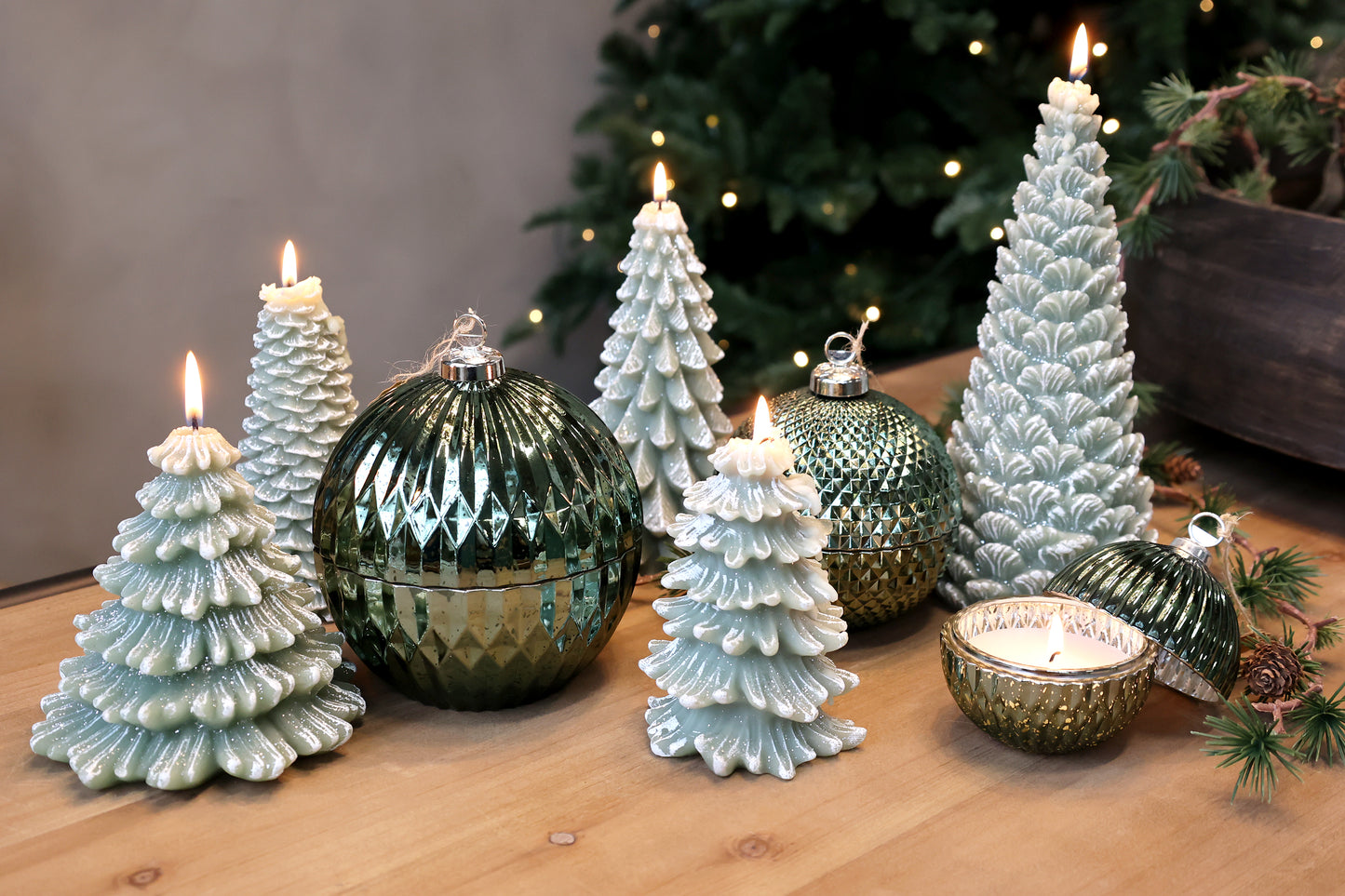 Candela pino,  h 18,5 ø 10 cm