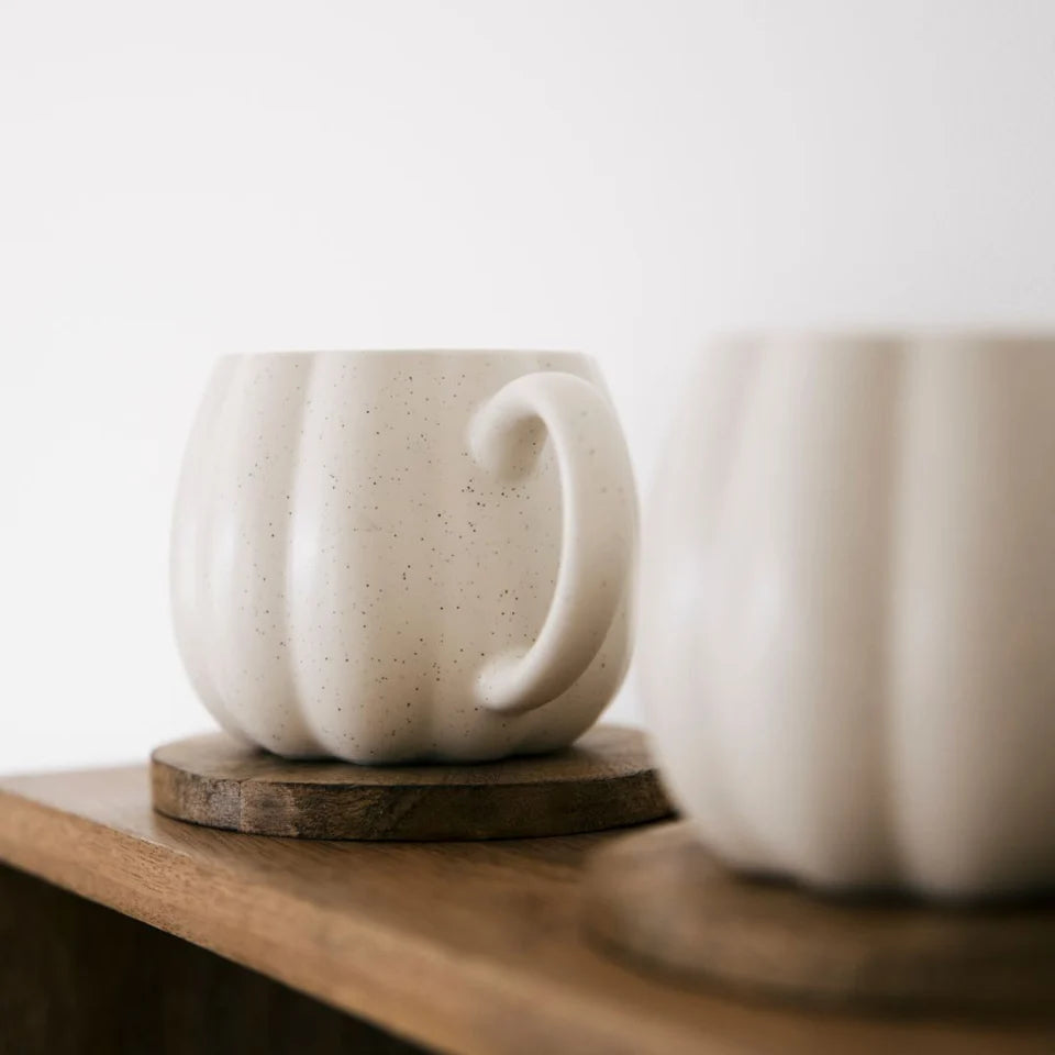 Tazza a forma di zucca bianca,
