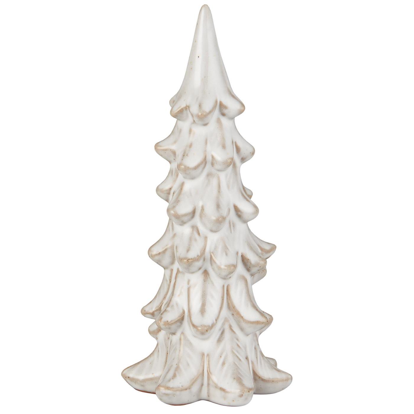 Albero di natale in ceramica bianco 19,5xø 7,8 cm