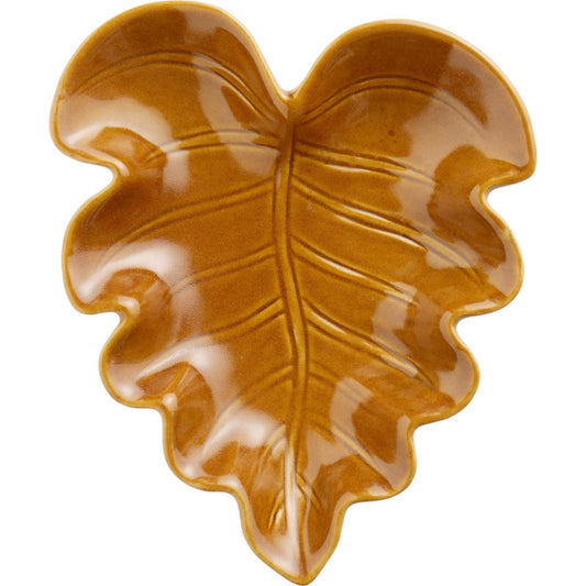 Ciotola in ceramica a forma di foglia 17x21x3 cm *con piccolo difetto*