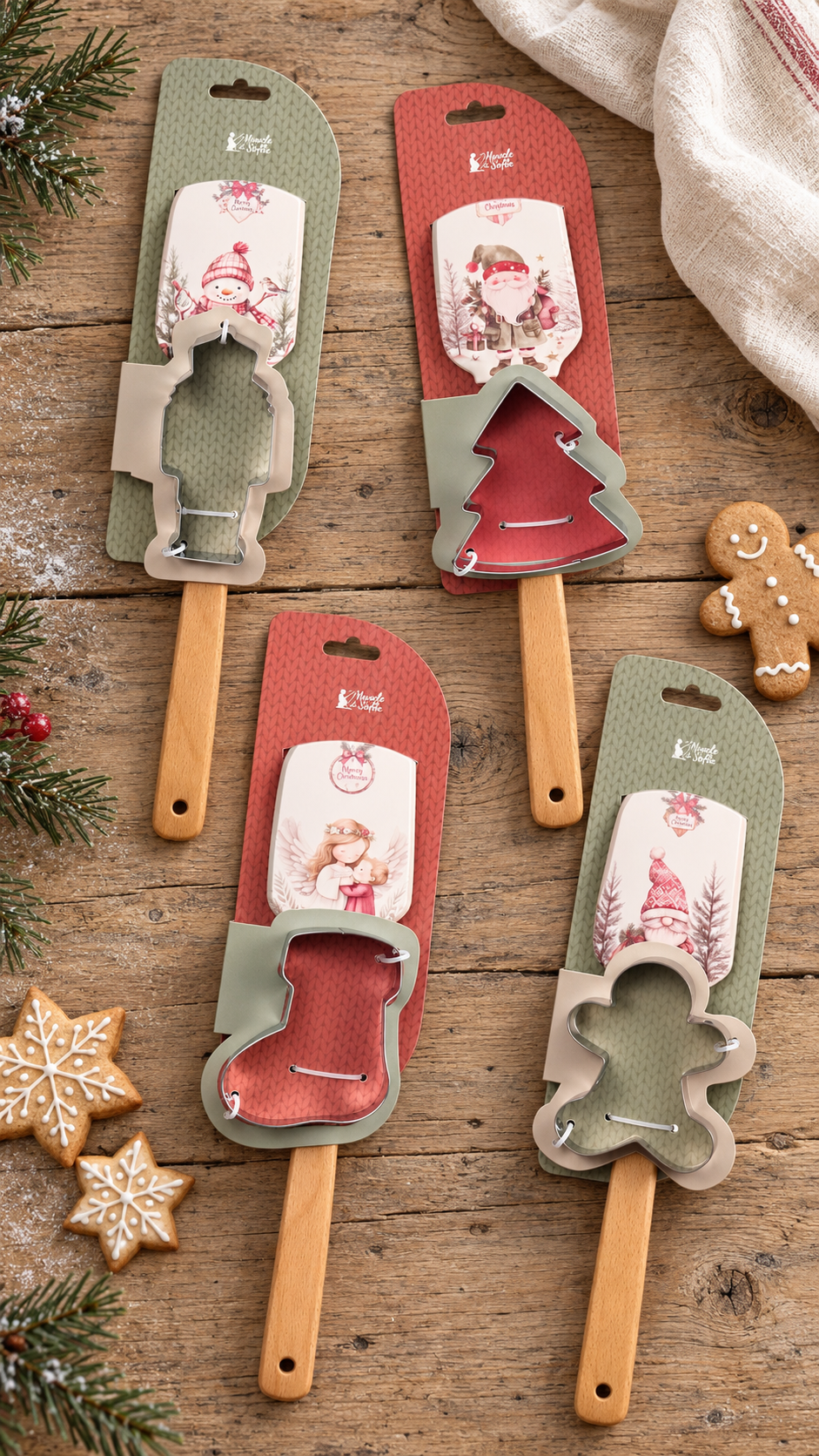 Set Spatola con stampino, Magic Noel