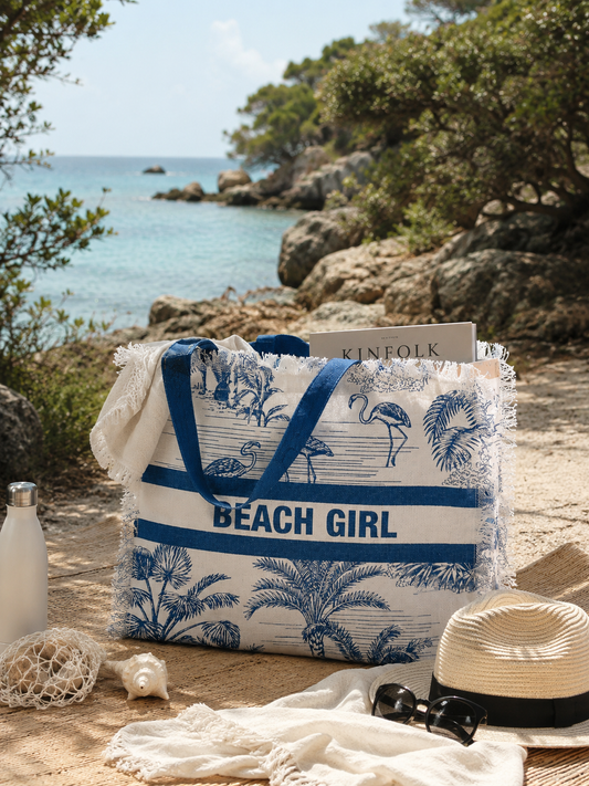 Borsa mare Wild con frange 48x38x16 cm