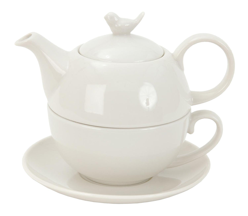 Teiera tea for one bianco latte 16x15x14 cm 400ml